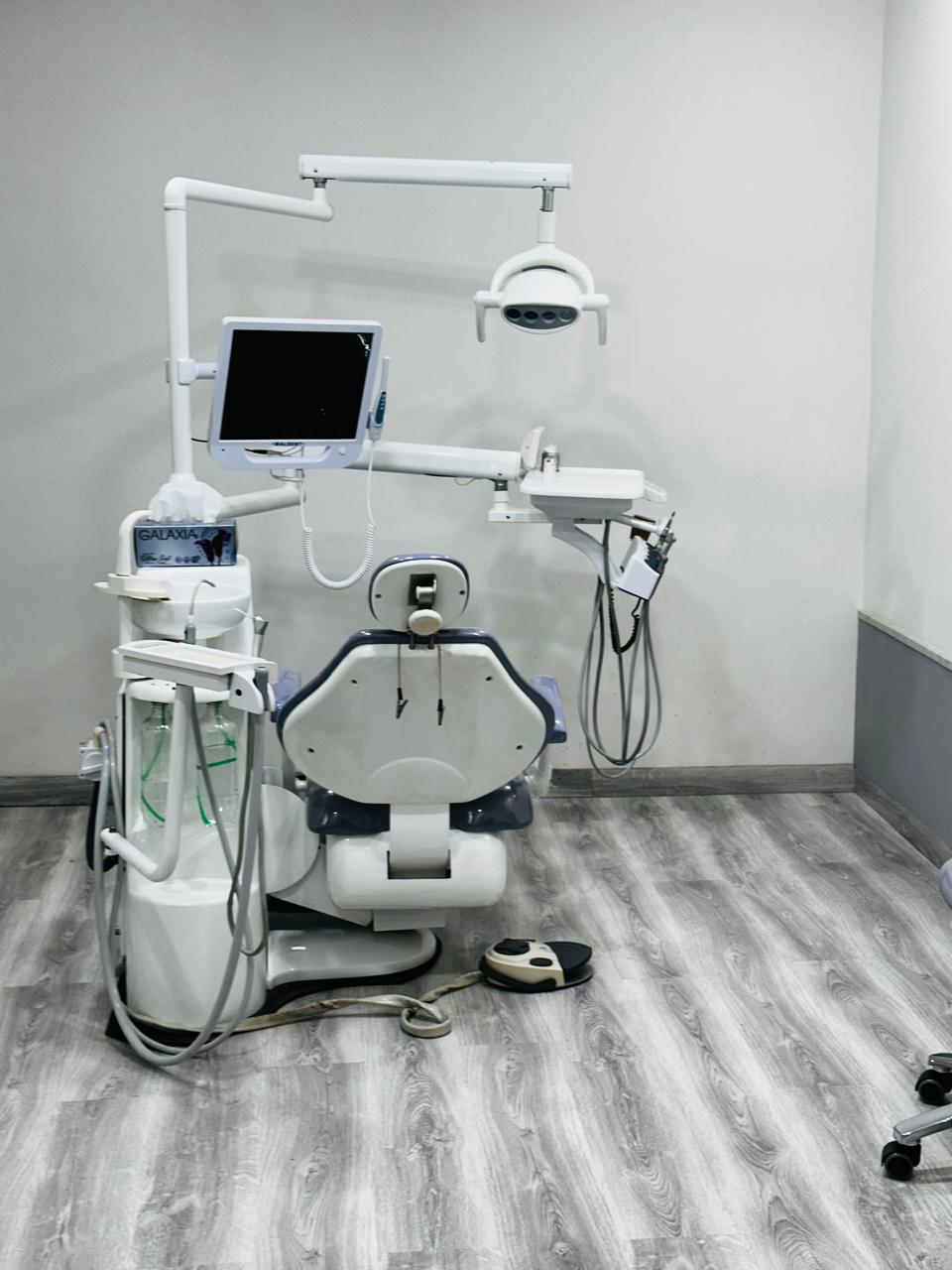 Modern dental consultation chair and equipment